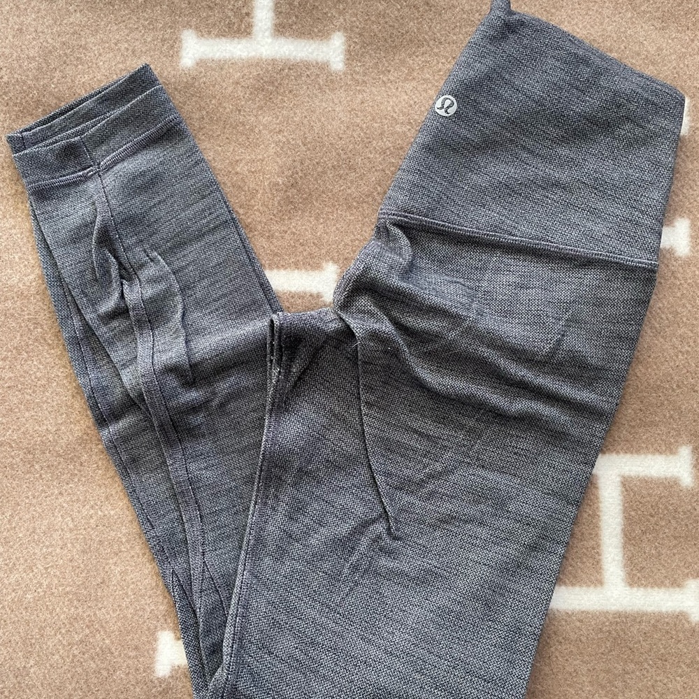 Dark Chevron/Tweed Color Thick Winter-Wear Leggings